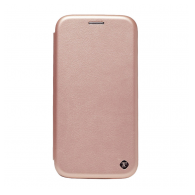 Maska na preklop Teracell Flip Premium za Xiaomi Redmi Note 13 Pro 4G (EU) roze zlatna