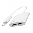 Adapter za punjenje i Audio na iPhone Lightning beli