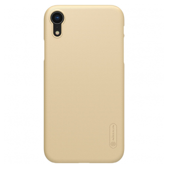 Maska NILLKIN Super Frosted Shield za iPhone XR zlatna.