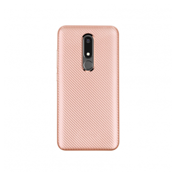 Maska Carbon fiber za Nokia 5.1 roze zlatna.