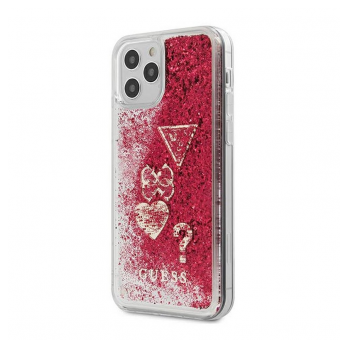 Maska Guess Faceplate Liquid Glitter za iPhone 12 mini pink.