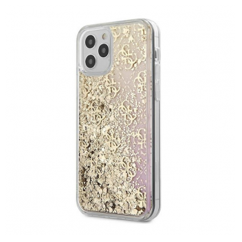 Maska Guess Faceplate Liquid Glint za iPhone 12 mini zlatna.