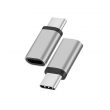 Adapter Type-C muski na Micro USB zenski sivi