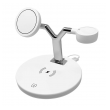 Bezicni punjac 3u1 magnetni za Apple Watch, AirPods iPhone beli