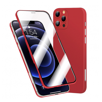 Maska Slim 360 full cover za Iphone 12 Pro crvena.