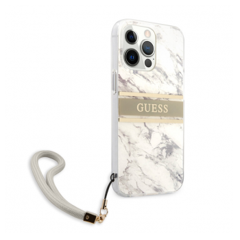 Maska Guess Marble Strap za iPhone 13 Pro siva.