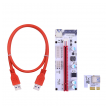 Adapter USB Riser 6Pin 008S red