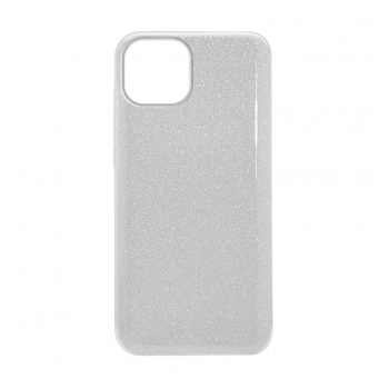 Maska Crystal Dust za iPhone 14 Plus srebrna.