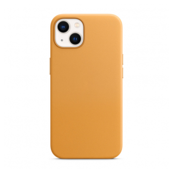 Maska Beautiful Shine Leather za iPhone 14 Plus narandzasta.