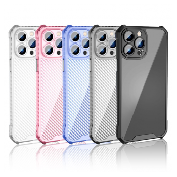 Maska Carbon shield iPhone 14 Plus plava.