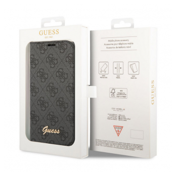 Maska na preklop Guess PC/ TPU 4G Metal Camera Outline Book za iPhone 14 Pro Max crna.