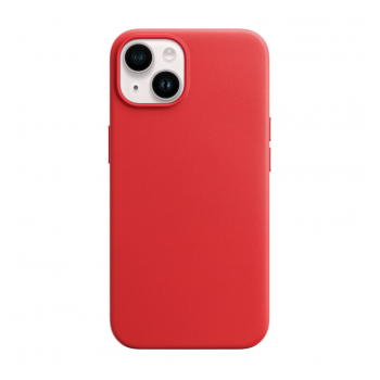 Maska Beautiful Shine Leather za iPhone 14 crvena.