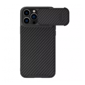 Maska NILLKIN Synthetic Fiber S za iPhone 14 Pro crna