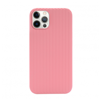 Maska Knit za iPhone 12/ 12 Pro roze.