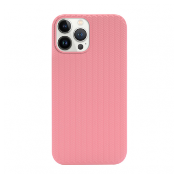 Maska Knit za iPhone 13 Pro Max roze.