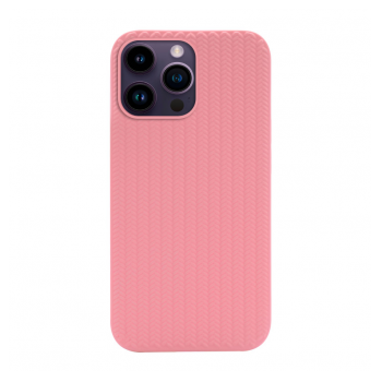 Maska Knit za iPhone 14 Pro Max roze.