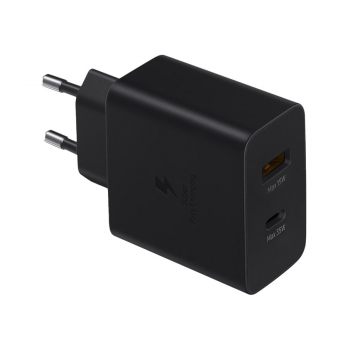Kucni punjac Fast Charging Adapter Duo za Samsung PD 35W sa kablom Type-C na Type-C crni