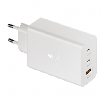 Kucni punjac Fast Charging Adapter Trio (USB-Cx2,USB-A) za Samsung PD 65W beli