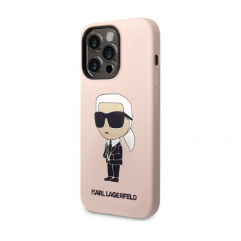 Maska Karl Lagerfeld Liquid Silicone Ikonik NFT za iPhone 13 Pro Pink