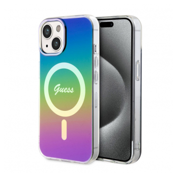 Maska Guess Hc IML MagSafe Iridescent za iPhone 15 crna