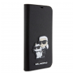 Maska Karl Lagerfeld Saffiano BP Nft Karl&Choupette za iPhone 15 Pro crna