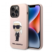 Maska Karl Lagerfeld Hc Silicone NFT Ikonik za iPhone 15 Pro Max roze