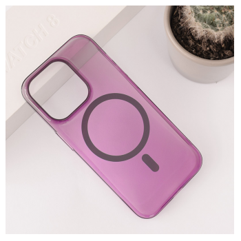 Maska Transparent Mag Case za iPhone 15 Pro Max ljubicasta
