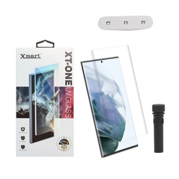 Zastitno staklo XMART UV Glue Full Cover + lampa za Samsung S22 Ultra/ S908B