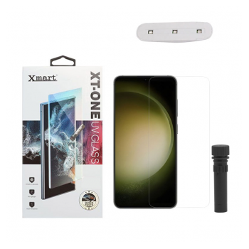 Zastitno staklo XMART UV Glue Full Cover + lampa za Samsung S24/ S921B.