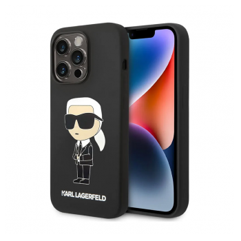 Maska Karl Lagerfeld Hc Silicone NFT Ikonik za iPhone 15 Pro Max crna