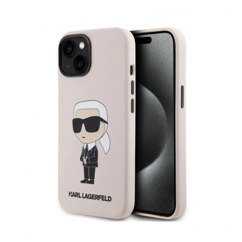 Maska Karl Lagerfeld Hc Silicone NFT Ikonik za iPhone 15 roze