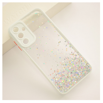 Maska Frame Glitter za Samsung A15 4G/ A155F/ A15 5G/ A156B bela