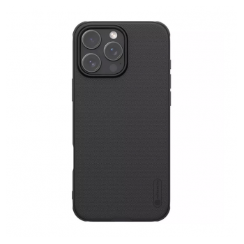 Maska NILLKIN Super Frosted Shield Pro Magnetic za iPhone 16 Pro (bez otvora za logo) crna