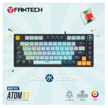 Tastatura Mehanicka Gaming Fantech MK875 RGB Atom 81 SkyBlue (Red switch)