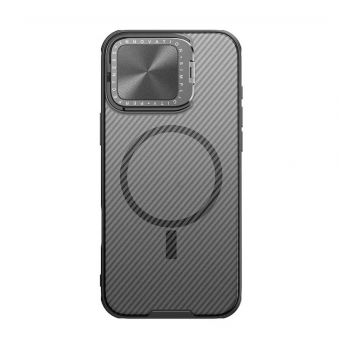 Maska NILLKIN CamShield Prop Magnetic za iPhone 16 Pro Max transparent crna