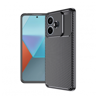 Maska Carbon Defender za Xiaomi Redmi Note 14 5G (EU) crna.