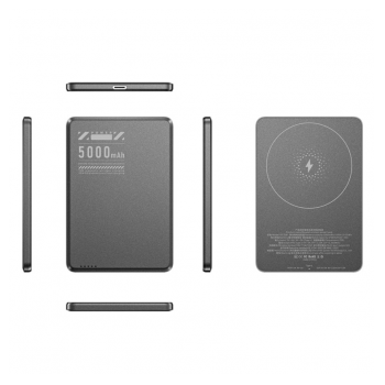 Power Bank Mag Charger 5000mAh PD20W+15W titanium natural