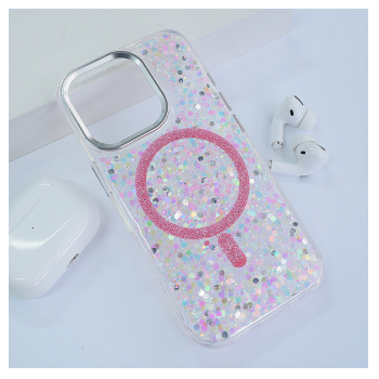 Maska Mag Case Glue za iPhone 16 Pro Max svetlo roze