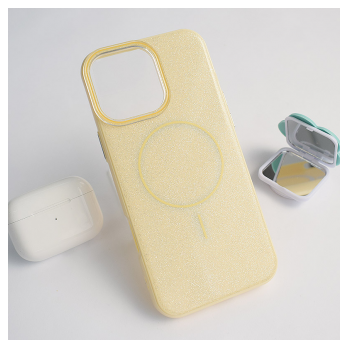 Maska Mag Case Fashion Glitter za iPhone 16 Pro zuta