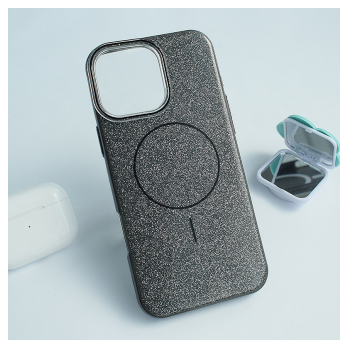 Maska Mag Case Fashion Glitter za iPhone 16 Pro Max crna