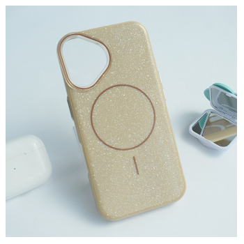 Maska Mag Case Fashion Glitter za iPhone 16 zlatna