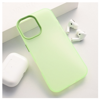 Maska Electro Glow Frame za iPhone 16 zelena