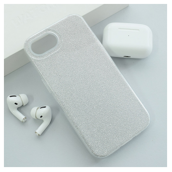 Maska Crystal Dust za iPhone 16e/ 17e srebrna