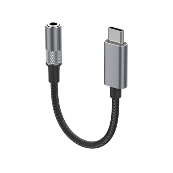 Adapter LDNIO LSY80c za slusalice Type-C na 3.5 mm sivi
