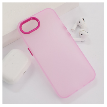 Maska Electro Glow Frame za iPhone 16e/ 17e roze