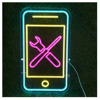 NEON svetleci reklamni znak Servis