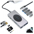 Docking station / HUB Type-C na LAN Gb, Wireless PC, SD card, TF, Type-C, 3xUSB 3.0, 2xUSB 2.0, Audio, HDMI i VGA 13 u 1 20cm kabl