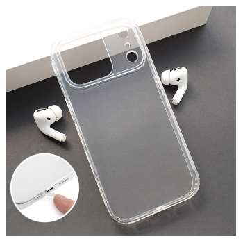 Maska Skin Silikon with pluggy za iPhone 17 Pro/ 18 Pro transparent