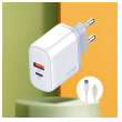 Kucni punjac LDNIO A2526C FAST CHARGING 45W/ QC4+/ QC3.0 sa kablom Type-C na Lightning beli