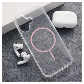 Maska Mag Case Clear Slim za iPhone 17 roze